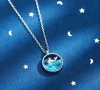 S925 sterling silver whale necklace, a light luxury and niche design for women's summer, a high-end collarbone chain, a gift for the Qixi Festival, a gentle smile Specification image
